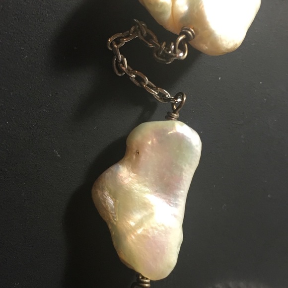 Sterling Silver Mother of Pearl CZ Necklace - Picture 2 of 5